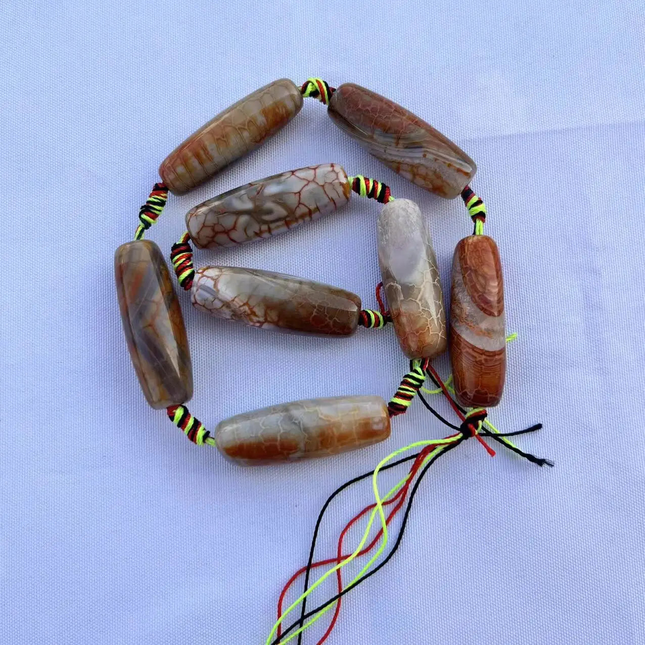Perles en agate de forme riz naturelles pour la création de bijoux de style européen en gros, vente à l'unité