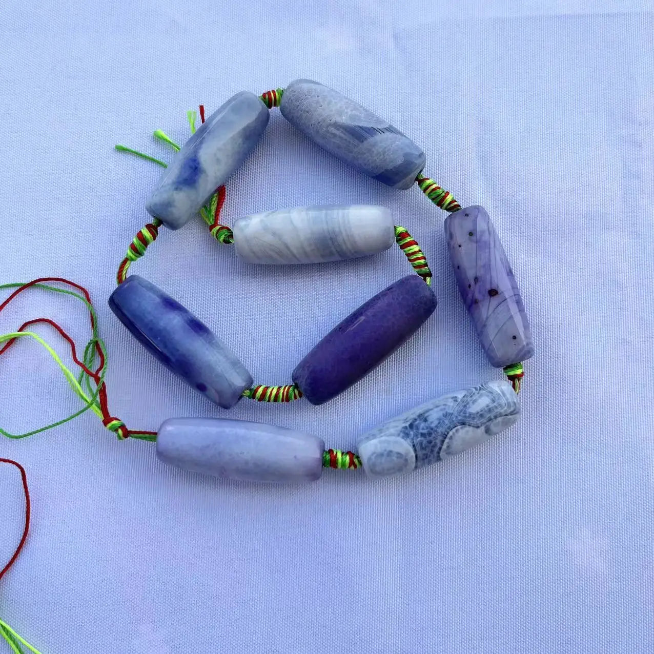 Perles en agate de forme riz naturelles pour la création de bijoux de style européen en gros, vente à l'unité