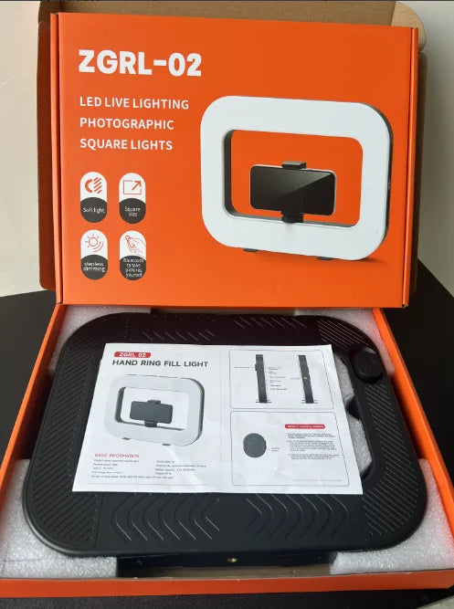 Anneau lumineux LED pour créateurs de vidéos, lumière selfie 5600K, support vidéo pour smartphone, stabilisateur de téléphone pour tournage avec Bluetooth