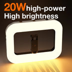 Anneau lumineux LED pour créateurs de vidéos, lumière selfie 5600K, support vidéo pour smartphone, stabilisateur de téléphone pour tournage avec Bluetooth