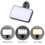 Meilleure Lampe Selfie LED Rechargeable à 3 Températures de Couleur, Clip pour Téléphone, Ordinateur Portable, Tablette, Réunion, Mini Lampe LED