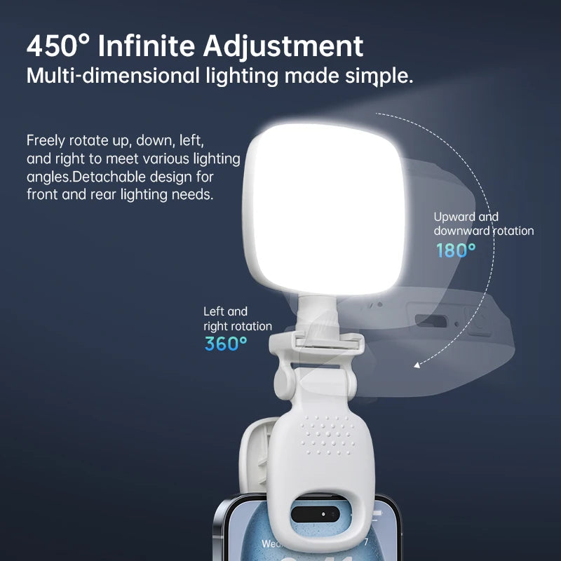 Kit de tournage vidéo vlogging avec lumière pour téléphone D5 très populaire et mini lampe LED pour appareil photo