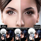 LED Selfie Ring Light Novelty Makeup Lightings Led Selfie Lamp Mobile Phones Photo Night Light Rechargeable Lamp Selfie Ring