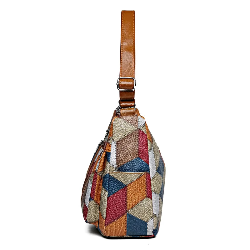 Sac bandoulière vintage élégant pour femmes, sac à main tendance, sac épaule à plusieurs poches, sac bandoulière rétro polyvalent pour un usage quotidien