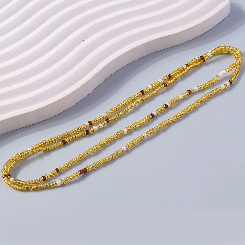 Aihua 1 pièce Nouvelle Chaîne de taille de plage d'été bohème avec perles pour femmes, bijoux de corps esthétiques sexy pour bikini